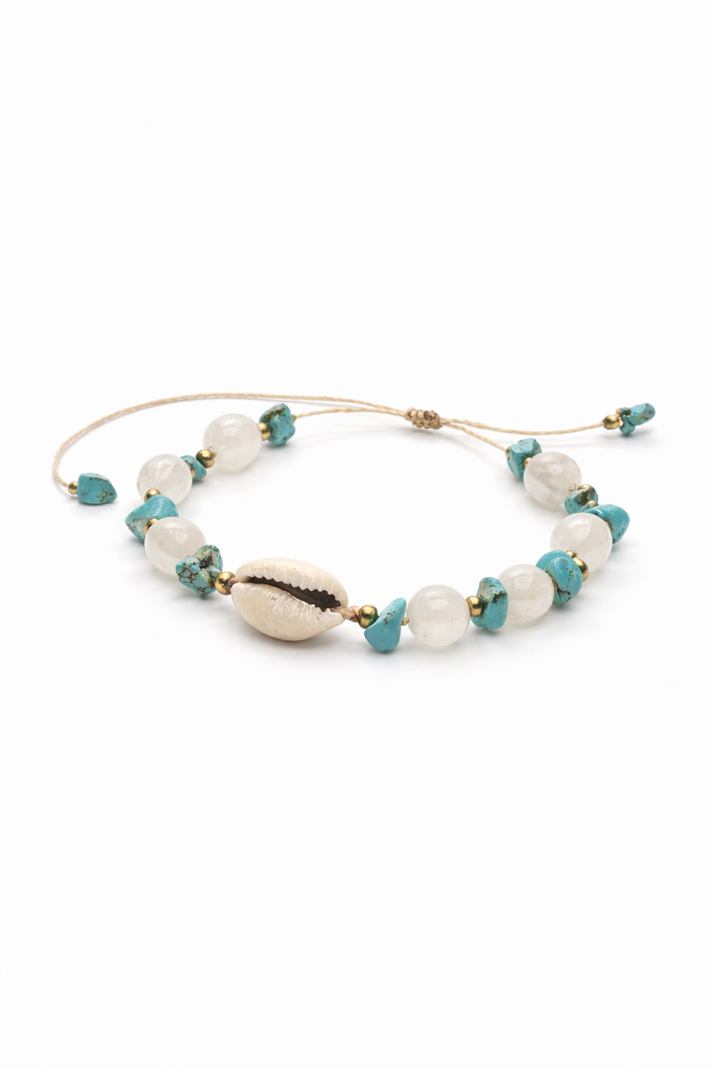 Turquoise Shell Bracelet – Adjustable