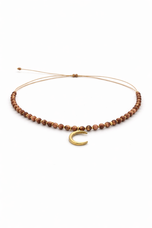 Moon Sandstone Necklace – Adjustable